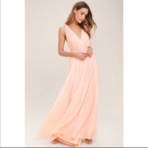 NWT Lulus Blush Pink Maxi Dress
